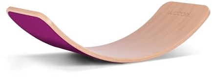 Wobbel Balanceboard transparent lackiert Raspberry Himbeere yogaboard