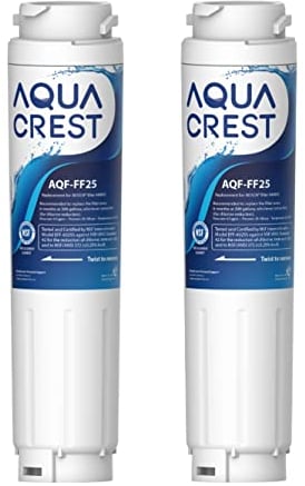 AQUACREST AQF-FF25 Fridge Water Filter, Replacement for Bosch Fridge Water Filter UltraClarity 644845, Neff Gaggenau Rangemaster 9000077104 740560 (2)