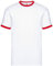 Fruit of the Loom Valueweight Ringer T Herren T-Shirt, Größe:M, Farbe:weiß/rot