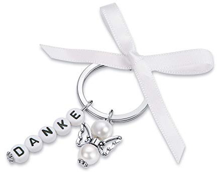 15 Gastgeschenke Hochzeit Schlüsselanhänger mit 15 Organza Beutel Gastgeschenk Taufe Weihnachten Geburtstag Kommunion Konfirmation Geschenk für Gäste Anhänger Danke kleines Dankeschön
