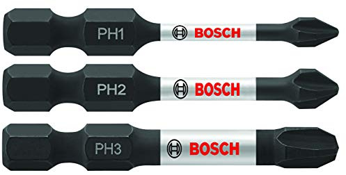 Bosch ITPHV203 Lot de 3 embouts Phillips Impact Tough™ 2
