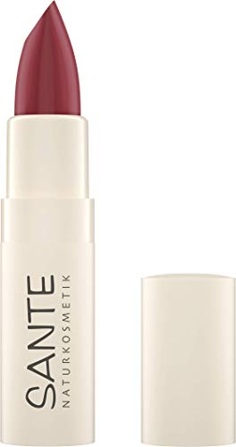 Sante Naturkosmetik Feuchtigkeits-Lippenstift, 05 Dhalia Rosa, 4,5g (3er Pack)