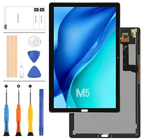 Schermo di Ricambio da 10,8 cm per Huawei MediaPad M5 Display LCD CMR-AL09 CMR-W09 Matrix Touch Screen Digitizer Tablet PC Panel Sensore Vetro Pannello Lens Assemblea con Strumenti (Nero)
