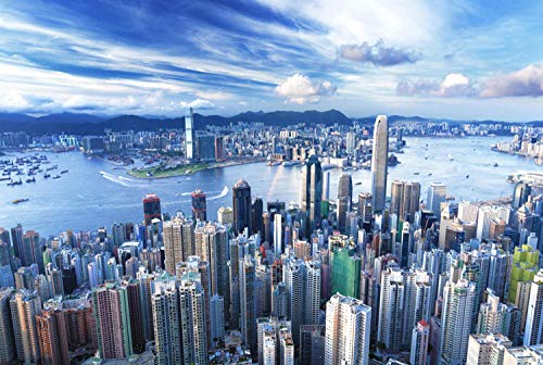 5000 Teile Puzzle für Erwachsene, 5000 Teile Puzzle - Panorama Hong Kong 5000 Teile Puzzle Spiel Geschenk für Erwachsene und Kinder
