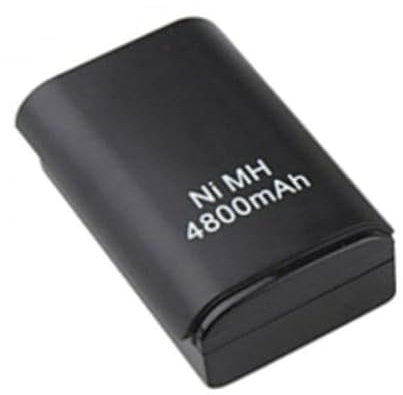 BATERIA PARA MANDO MICROSOFT XBOX 360, 4800 mAh 3.7V, CONTROLADOR, COLOR NEGRO