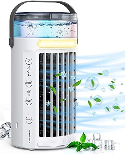 VVLXRIC Aire Acondicionados Portatiles, El Aire Purifica Ventilador Portatil Agua, 3 Velocidades Ajustables Aires Acondicionados MóViles - para El Hogar Y La Oficina