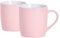 Argon Tableware Coloured Coffee Mugs - Pink - 350ml - Pack of 2 - Gloss Ceramic Stoneware Tea Mugs Latte Cappuccino Cups Hot Chocolate Cups Colourful Mug Set with Handle