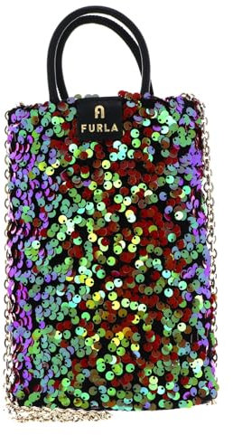 Furla Tessuto Paillettes Camelia Vertical Crossbody Toni Juice