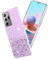 Yarxiawin Custodia per Samsung Galaxy Note 20 Ultra 5G Glitter Rosa, Design Brillante per Samsung Note 20 Ultra Cover Silicone Trasparente Morbida Sottile Case Regalo per Donne (Viola)