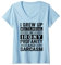Damen I Grew Up Multilingual In Irony, Profanity And Sarcasm T-Shirt mit V-Ausschnitt
