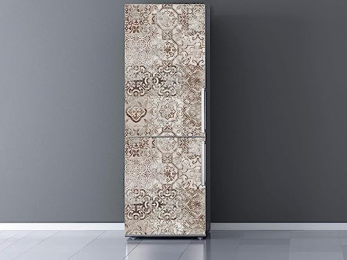 Oedim Vinyle pour réfrigérateur Design imitation céramique Vintage, vinyle de qualité supérieure, 200 x 70 cm | Adhésif résistant et facile à appliquer | Autocollant décoratif au design élégant