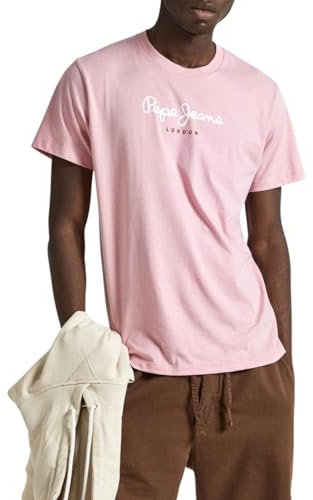 Pepe Jeans Eggo N T-shirt, Rose (Ash Rose Pink), M Homme