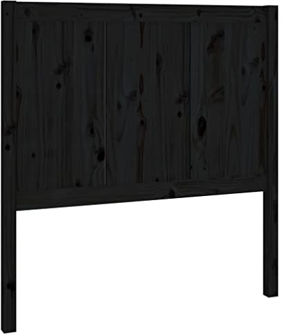 vidaXL Kopfteil Schwarz 95,5x4x100 cm Massivholz Kiefer
