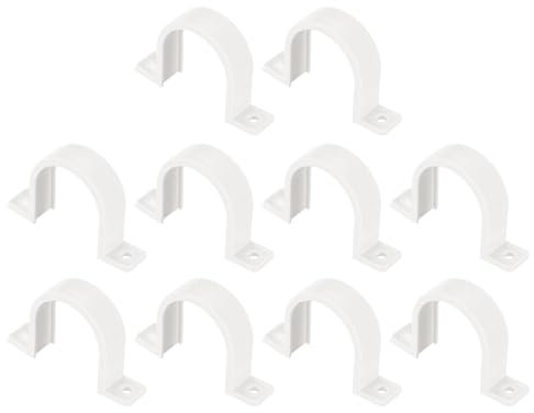 QUARKZMAN PVC Rohrschellen, 200 Stück 32mm(1-1/4) Kabelschelle Zwei-Loch Kunststoffschellen für Rohre Kabel