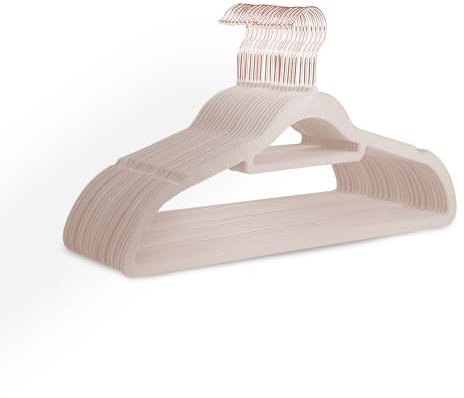 KEPLIN Samt-Kleiderbügel, rutschfeste Kleiderbügel mit Krawattenstange und 360°-Haken, langlebig und stabil, platzsparende Kleiderschrank-Organizer für Anzüge, Jacken und Kleidung, Aufbewahrungslösung