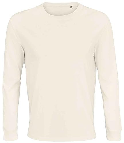 Earth Wardrobe Organic Cotton Long Sleeve T-Shirt: Mens Off-White