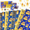 HOWAF 8 Eid Mubarak Geschenkpapier Ramadan Geschenkpapier, Eid Geschenkpapier Mond Stern Ramadan Mubarak Geschenk Papier Eid Mubarak Geschenke Verpackung Ramadan Eid Mubarak Dekoration, Blau