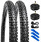 YunSCM 2er-Pack 60TPI Nylon Pannensicher 27.5 Zoll Reifen 27.5x2.60 Mantel 68-584 und 2er-Pack 27.5 Zoll Schlauch AV48mm Ventil kompatibel 27.5x2.50 27.5x2.60 27.5x2.70 27.5x2.80 Reifen und Schlauch