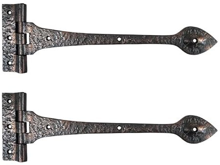 Adonai Hardware Achim Antik Eisen T-Scharnier (30,5 cm x 2 Stück, ölgeriebene Bronze)