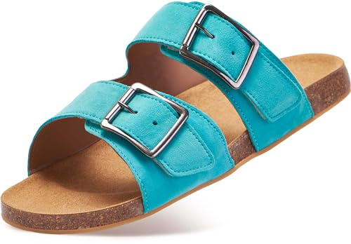 Cosyfeet Capri - Turquoise - 8-6E Width - Extra Wide Women's Sandals