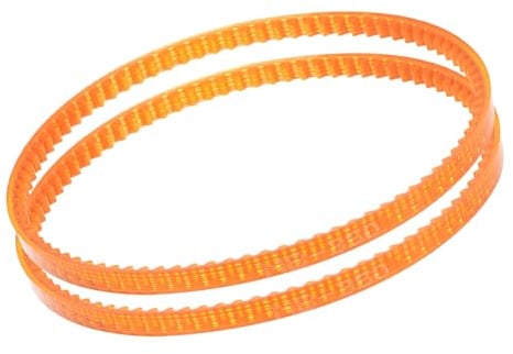 Kozelo 2Pcs MB350 Standard Sewing Machine Motor Belts - [350mm Girth x 4mm Thickness ] Polyurethane Motor Drive V-Belt for Household Electric Sewing Machine Use, Single Tooth, Orange