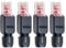 Cat6A RJ45 Connector, RJ45 Connectors Toolless Cat6 Modular Plug 10Gbps Gold Plated Cat6A Ethernet Cable Ends Reusable for 22~26AWG Ethernet Cables (Black)
