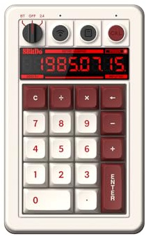 8Bitdo Mechanischer Retro-Numpad mit 18 Tasten, für Windows und Android, Fami Edition | Unterstützt PC-Numpad und Standard-Rechnermodus, Hot-Swap-fähig, PC-Taschenrechner-Taste, Bluetooth/2,4 G/kabelgebunden