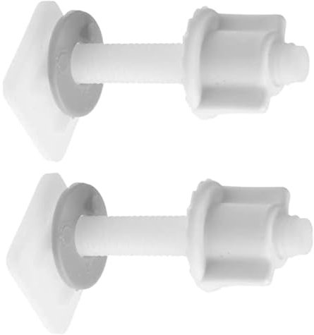 4 Pack Toilet Seat Repair Kit - 2.7x2.7CM Plastic Hinge Bolt Screws with Nuts Set