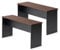 LafeuR Sitzbänke für Esszimmertisch, 2er Set, Küchenbänke, Esstischbänke,90x30x45 cm，Holzbank,Schlafzimmer oder Küche,Walnuss + Schwarz