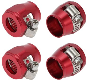 Hihaha AN8 Schlauchabschlussklemme 4 Stk Für Öl- & Kraftstoffleitungen | Aluminiumlegierung, AN8, Für Öl-, Diesel- Und Wasserschläuche, Rostfrei, Korrosionsbeständig, Eloxiert