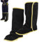Sionhiuo Protectores de zapatos de soldadura para botas, protectores de zapatos de soldadura, de cuero vacuno, resistentes al calor y a la abrasión, polainas de soldadura para soldadores