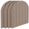 Lot de 4 panneaux muraux rembourrés 3D anti-collision - Autocollants muraux épais et rembourrés pour chambre à coucher, chambre d'enfant, décoration tête de lit, tatami (marron)