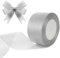 HOTUT Satinband Silber, 50mm Silber Geschenkbänder Breit, 22 M Schleifenband Silber, Dekoband für Geschenkverpackung Brautstrauß Basteln Geburtstag Deko