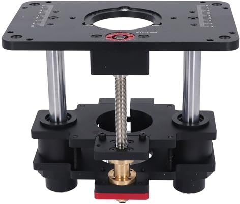 Routertischliftsystem, Aluminiumlegierung 65 mm Routerhebesystem Routerliftsystem Routertischliftsystem Routerlift-System, Einfache Höhenverstellung