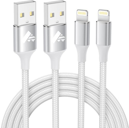 iPhone Charger Cable 1M 2Pack, MFi Certified Lightning Cable Fast iPhone Charging Cable Nylon iphone Cable USB Phone Charger Lead for iPhone 14 13 12 11 Pro Max XS XR X 8 7 6 Plus 5 SE,iPad