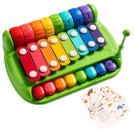 Klavier Xylophon Für Kinder | Pädagogisches 8-Tasten Sinneswahrnehmung - Musik Lern Xylophon Klavier - Für Kinder Ab 6 Monaten Kindergarten Wohnzimmer Kinderzimmer Wiege Motorik