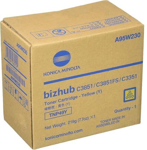 Konica Minolta Original A95W250 / TNP-49 Y, Premium Drucker-Kartusche, Gelb, 12000 Seiten