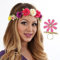KarnevalsTeufel Kostüm Accessoire bunt Hippie-Set Haarband und Ring Flowerpower Einheitsgröße 1 Set 2 Teile