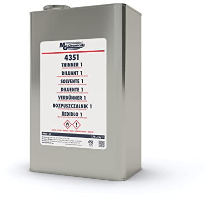 MG Chemicals 4351-4L Thinner 1, Moderately Fast Evaporation, Clear