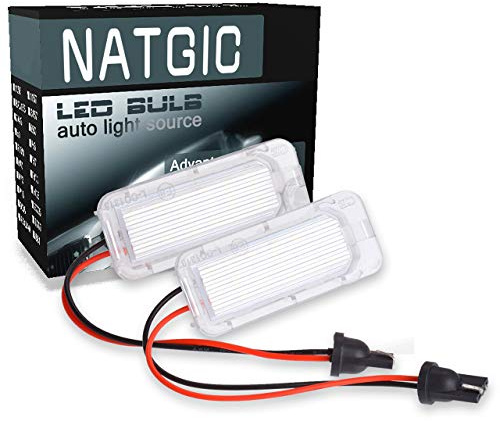 NATGIC 3528 18 SMD LED Bulb License Number Plate Light Lamps CanBus (Pack of 2)