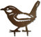 ARTTEC Vogel/Zaunkönig (Edelrost klein) - hochwertige Gartendeko aus Metall - Rostdeko für Garten, Balkon & Terasse - Metall Gartenstecker - Made in Germany
