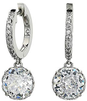 Kate Spade New York Pave Huggies, klar/Silber