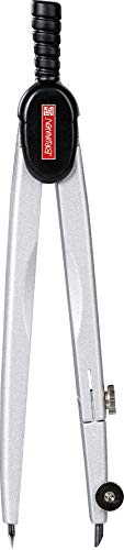 Brunnen 1049510 Einsatzzirkel Länge: 130 mm, im Kunststoffetui mit transparentem Deckel, Schwarz „Peak 1“ (für Kreise bis Ø 32 cm)