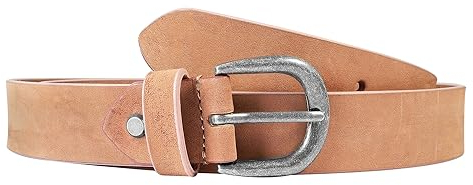 Leonardo Verrelli Damen-Gürtel Leder, verschiedene Farben, Business, kürzbar, Bundweite 75-125 cm 3100056-3100063 (Beige, Bundweite: 95 cm - Gesamtlänge: 110 cm)
