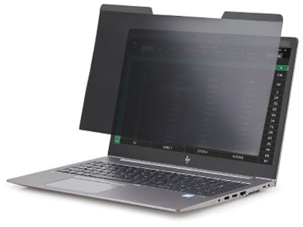 StarTech.com Écran de Confidentialité pour Ordinateur Portable 15,6 - Filtre de Sécurité Magnétique Amovible pour Écran - Réduit la Lumière Bleue - 16:9 - Mat/Brillant - +/-30° (PRIVSCNLT15)