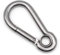 Constrabo| 5X Karabinerhaken mit Kausche 60 x 6 mm| DIN 5299 C| Stahl Karabiner Öse 120 kg| Karabiner-Haken mit Auge| Schnapphaken, Feuerwehrkarabiner Karabiner Haken mit geschlossenem Ring Carabiner