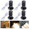Elitlife 4 Set Mini LED Einbaustrahler Minispot Einbauleuchte LED Schrankleuchte Aluminium Kaltweiß mit Transformer Silber Kleiderschrank(Schwarz Warmweiß)