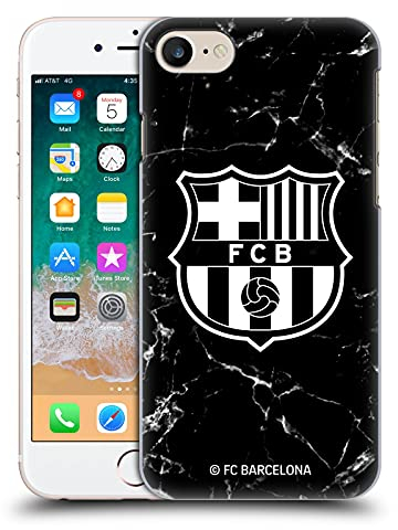 Head Case Designs Offizielle FC Barcelona Marmor Schwarz Wappen Muster Harte Rueckseiten Handyhülle Hülle Huelle kompatibel mit Apple iPhone 7/8 / SE 2020 & 2022