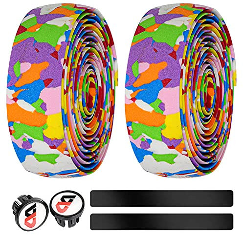 Nastro per manubrio professionale durevole [cinghia per bicicletta da corsa in schiuma extra robusta e maneggevole, adesivo per manubrio stradale]