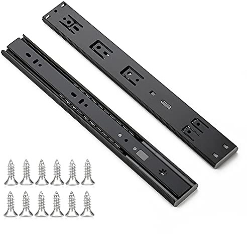 Ravinte Matte Black Soft Close Drawer Slides 14 Inch 2 Pairs 4 Pack